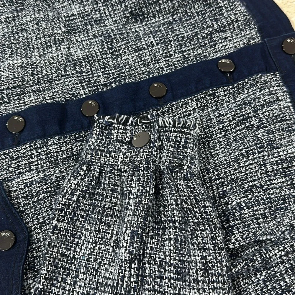 DG2 by Diane Gilman Mixed Media New Classic‎ Stretch & Boucle Jacket- Indigo-L